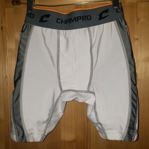 Champro White and Gray Athletic Shorts